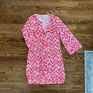 Lilly Pulitzer terry cotton zip up cover up